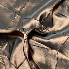Taffeta Pintuck 4"x4" Diamond Fabric 54" Wide Iridescent BROWN BLACK Polyester