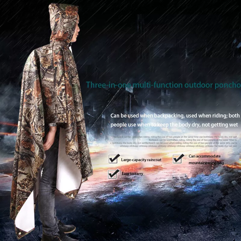 Backpack poncho cheap rain jacket