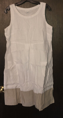 J Jill Womens Love Linen Dress Small White Beige Sleeveless Knee Length Pocket | eBay J Jill Womens Love Linen Dress Small White Beige Sleeveless Knee Length Pocket | eBay