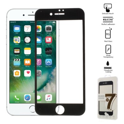 Apple iPhone 8 7 4.7'' Schutz Glas Full Coverage 3D Schutzfolie Glass Schwarz