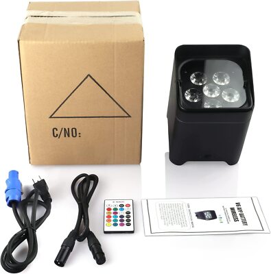108W RGBWA UV Akku LED Par Wiederaufladbares Bühnenlicht DMX APP WIFI