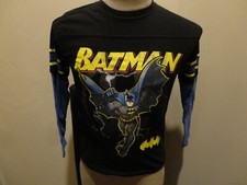 Black  Blue Batman Brand Batman Cotton L/S T-shirt Youth L 10-12 Excellent