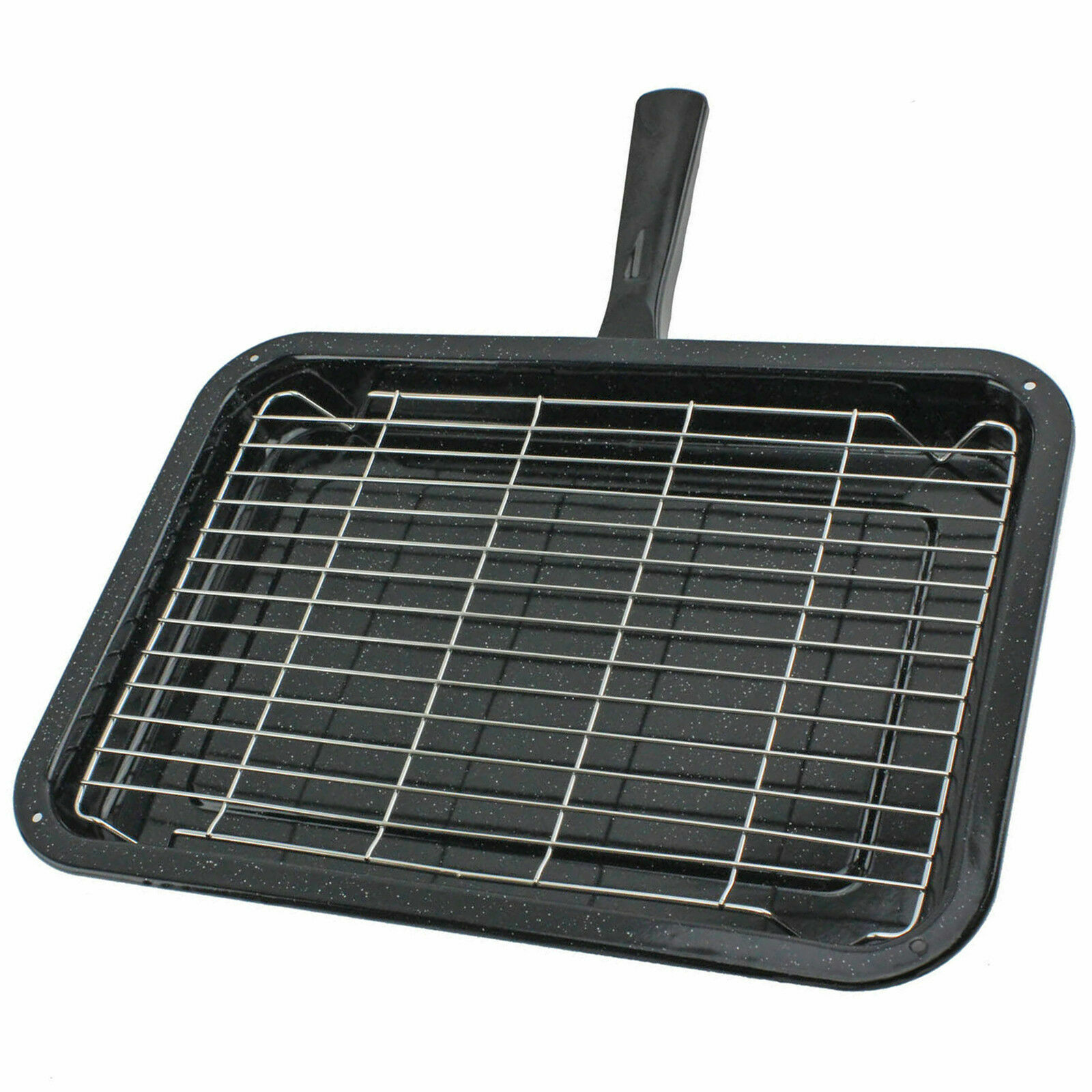 UNIVERSAL Oven Grill Pan Non Stick Medium Small Cooker Tray with Handle & Rack
