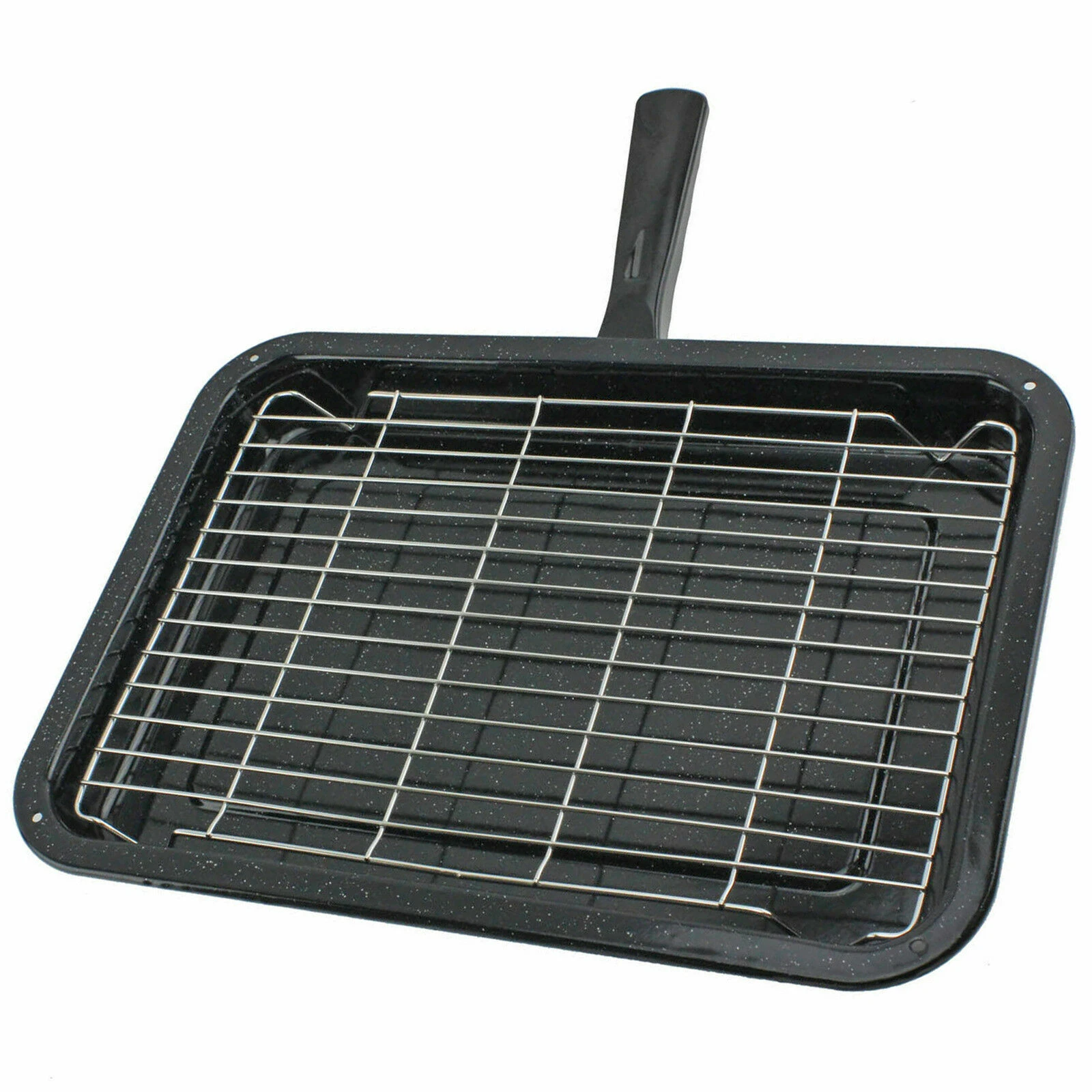 UNIVERSAL Oven Grill Pan Non Stick Medium Small Cooker Tray with Handle & Rack