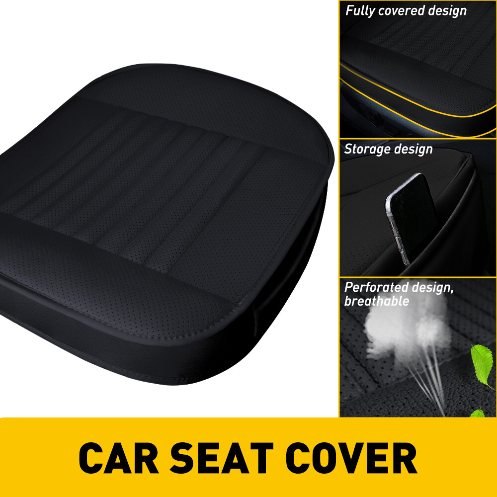 Universal Car Seat Cover PU Full Leather Surround Cushion Auto Cover Interior US