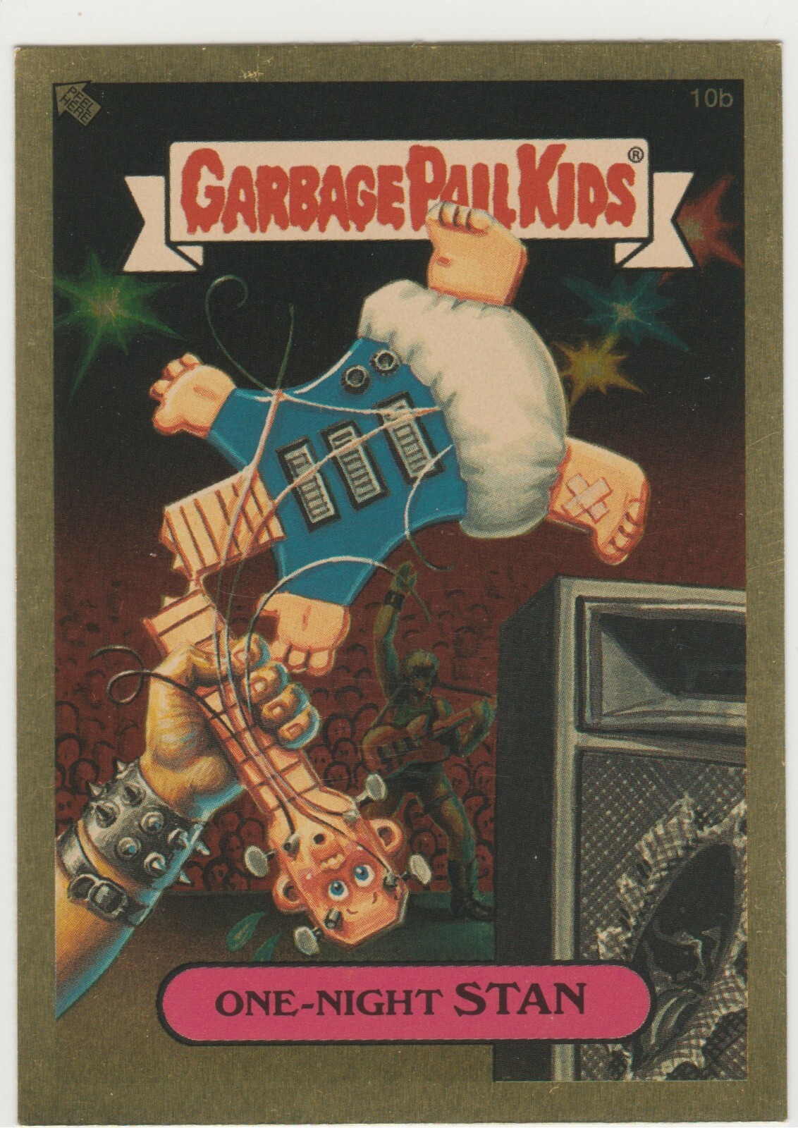 Vintage 2004 GPK ANS3 Gold Foil One-Night Stan #10b Garbage Pail Kids Card