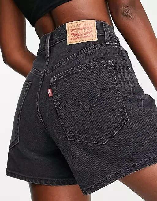 Levi's High-Waisted Mom Shorts Women's Size 31 Dad Jokes Light Wash Denim  Retro