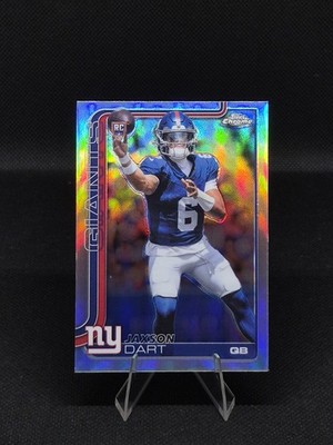2025 Topps Chrome Jaxson Dart Rookie RC Silver Refractor #306 New York Giants