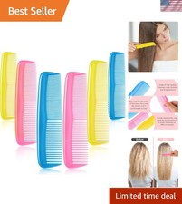 12-Piece Fine Tooth Hair Combs Set in Vibrant Colors - Travel-Friendly Styling