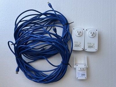 Lot  TP-Link TL-PA9020P powerline adapter TL-WA855RE Wi-Fi extender 50FT Cat6