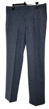 Vtg 70s Haggar Mens 36x32 Charcoal Gray Wool Blend Slacks Made in USA Elite Zip