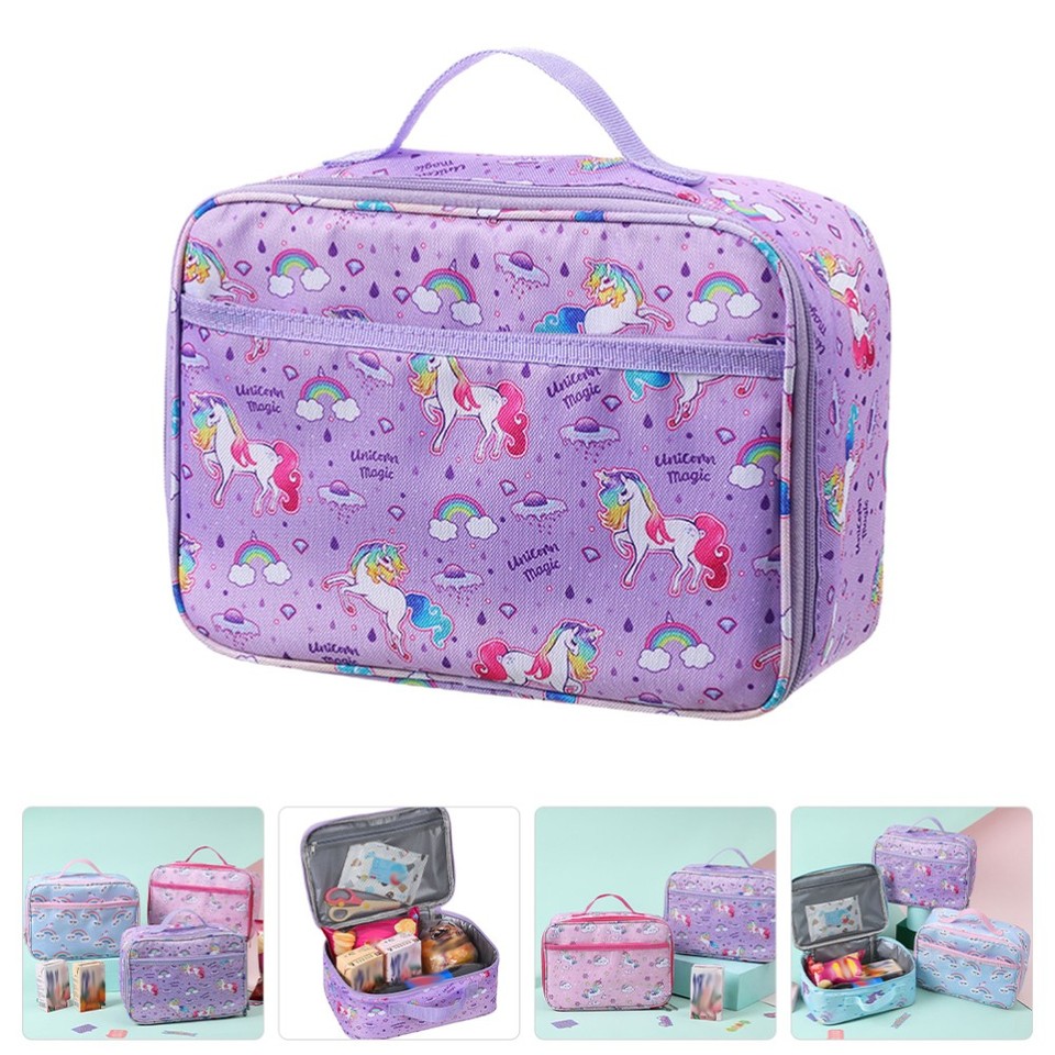 Unicorns Printed Tote Lunch Bag Cartoon Children Lunch Storage Bag ...