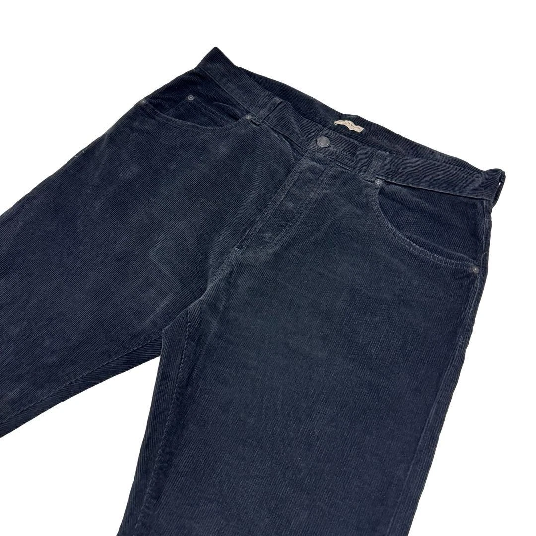 Pantalone in velluto a coste nero Bottega Veneta taglia 48 cotone bottoni mosca vestibilità dritta