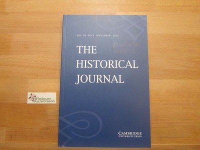 The historical Journal. Vol 59 No 3 September 2016