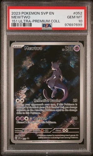 New Listing2023 POKEMON SVP EN-SV BLACK STAR PROMO 151 ULTRA-PREM COLL #052 MEWTWO PSA 10