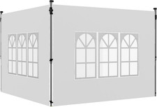 Pareti per Gazebo 3X3 O 3X4 Con Finestrelle Incluse, Teli Laterali per Gazebo in