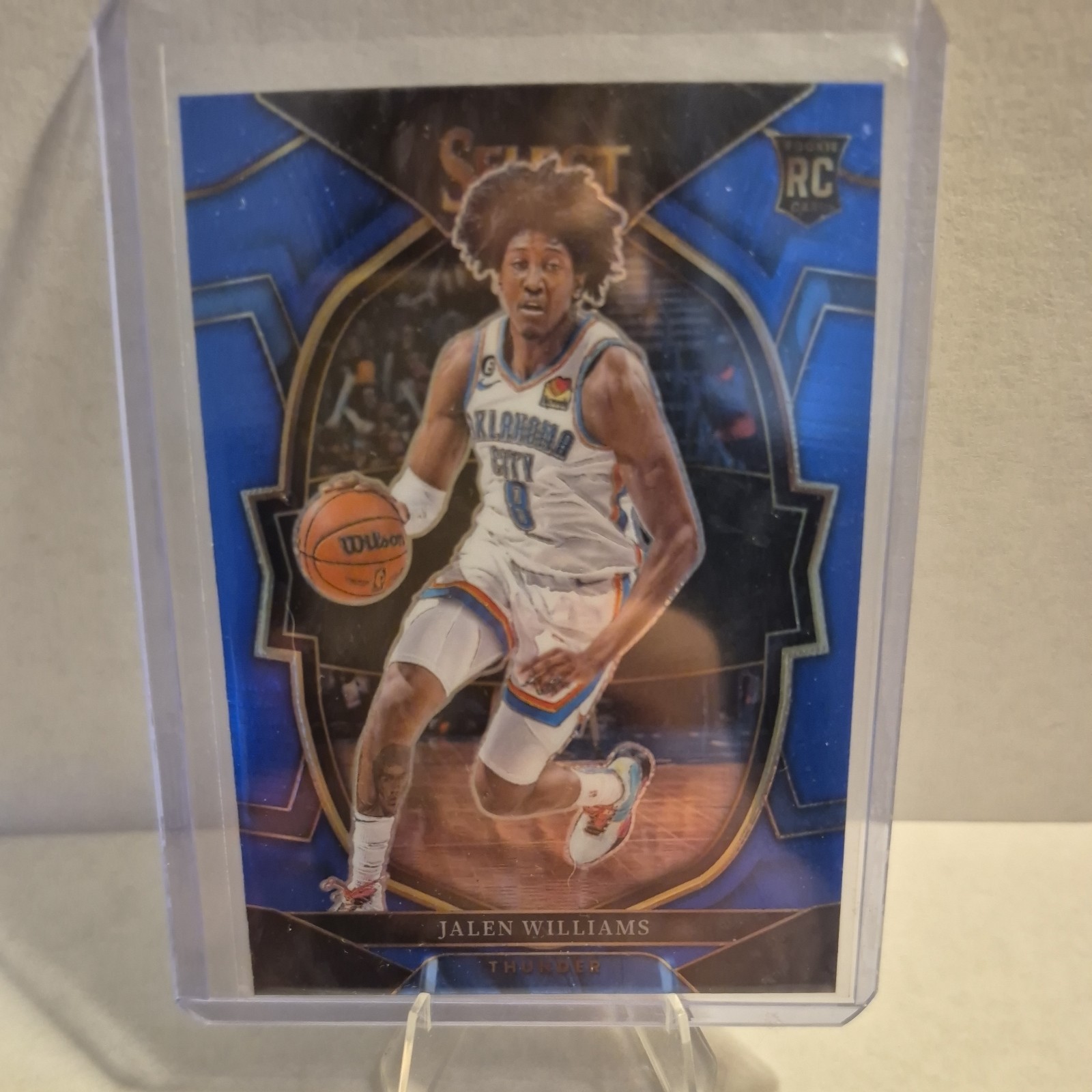 JALEN WILLIAMS OKC THUNDER 2022-23 PANINI SELECT ROOKIE RC CARD NUMBER 90