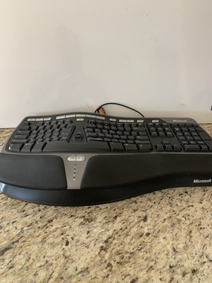 Microsoft 4000 V1.0 KU-0462 1048 Lifter Natural Ergonomic Keyboard USB  Tested