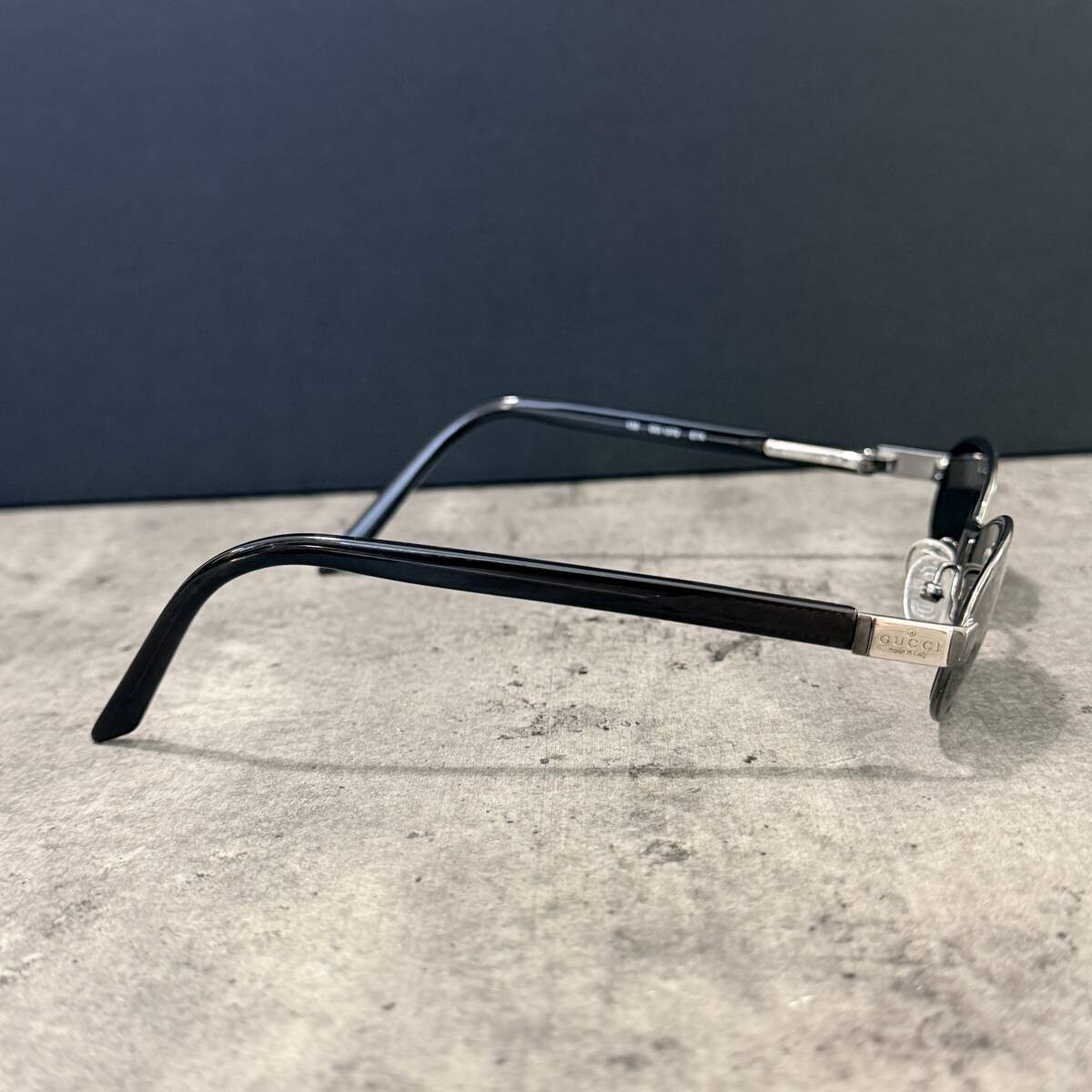 GUCCI Sunglasses GG1372 E7X Silver Black Green Lens Spring Hinge 00s Y2K Men s W thumbnail 3