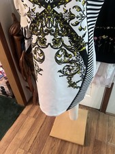 K Jordan Size Extra Large Black-And-White And Gold Dress Barque Inspired Pri