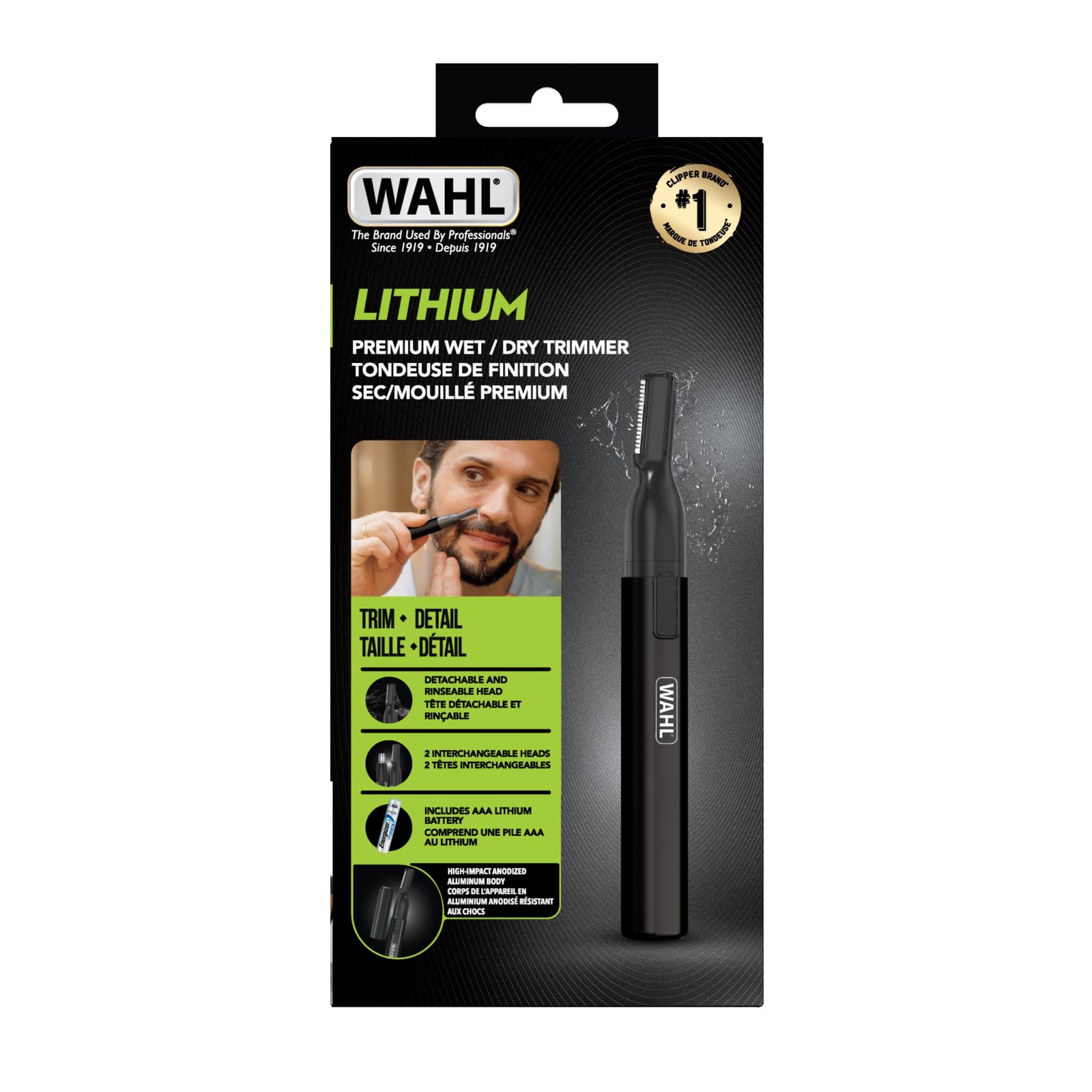 Wahl Canada Premium Lithium Ear, Nose & Brow Trimmer, Power and Precision for