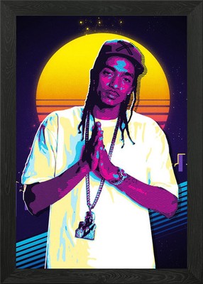 nipsey hussle Rapper in Retro Style Framed Wall Art Poster Print Picture