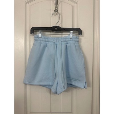 Comfrt Collection Pastel Edit Baby Blue Sweat Shorts High Waisted Lounge L