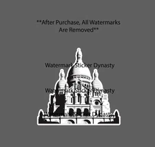 Sacre Coeur Basilica Sticker Waterproof Decal Church Faith Jesus Gift NEW