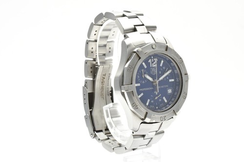▶️ [EXC+5] TAG HEUER CN1112 Chronographe Date Cadran Bleu Montre Homme Qz 40mm #248 - Photo 5/12
