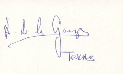 ELIGIO ''KIKA'' DE LA GARZA II - SIGNATURE(S)