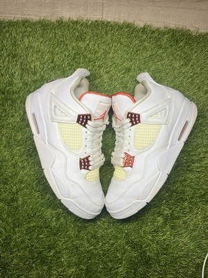 Air Jordan 4 Retro Metallic Orange Men s Size 9.5 White RARE OG Nike CT8527-118