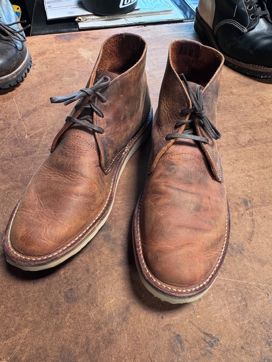 Vintage‎ Red Wing Chukka Boots Mens 9.5 Brown Leather Shearling Lined Style 490 Red Wing VINTAGE Red Wing Chukka Boots Mens 9.5 Brown  main image 4