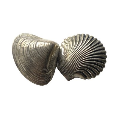 Vintage Beau Sterling Silver Clam Shell Scallop Shell Brooch Pin