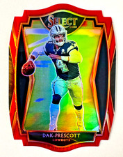 2020 Panini Select Dak Prescott Die Cut RED Prizm Card #108 Premier Cowboys!