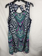 Laundry by Design Geometric Multicolored Sleeveless Dress Sz 4
