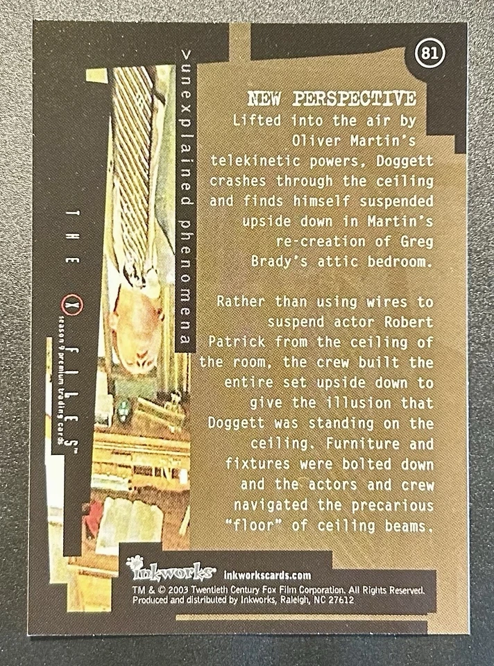 2003 Inkworks X-Files Season 9 #81 Unexplained Phenomenon New Perspective - Image 2 of 2