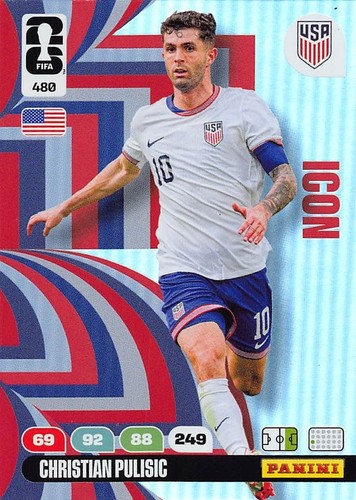 CHRISTIAN PULISIC 2026 Panini FIFA WORLD CUP USA CANADA ICON