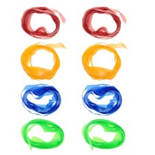 8 Pcs Chinese Jump Rope for Kids Elastic Skipping Band Fitness Game Outdoor