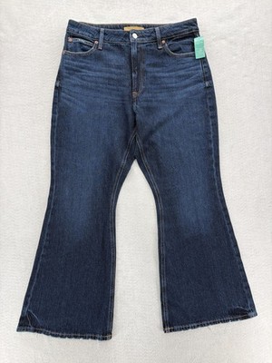 Maurices 90s Flare Jeans Womens 12 Short Blue High Rise Curvy Fit Stretch Denim