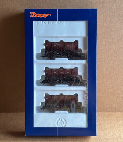 Roco H0 44131 - 3er-Set Muldenkippwagen F-z 120 der DB, NEU! | Zustand: Neu