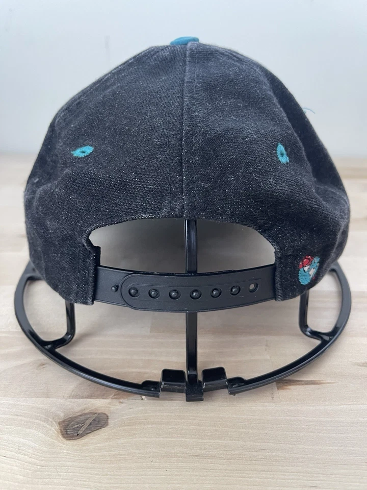 De colección Años 90 San Jose Sharks Universal Gamuza NHL Snapback Sombrero Verde azulado Negro RARO Foto 4 de 4