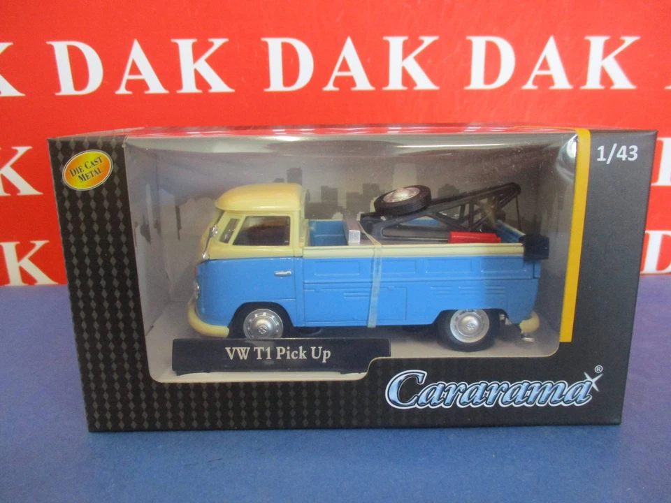 Die cast 1/43 Modellino Furgone Volkswagen T1 Pick Up Tow Truck by Cararama - Immagine 4 di 4
