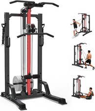 Multifunctional Home Gym System Pull Up Bar Power Tower Dip Station Full Body