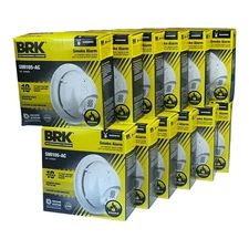 (12) BRK SMI105-AC 12 Count CONTRACTOR PACK Hardwired Smoke Alarm Set