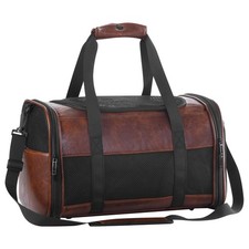 Fashion Leather Dog Carrier, Airline Approved Cat Carrier Soft Sided Pet Bag ...