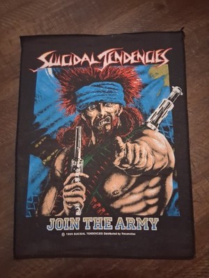 Suicidal tendencies rare join the army og 1989 vintage backpatch