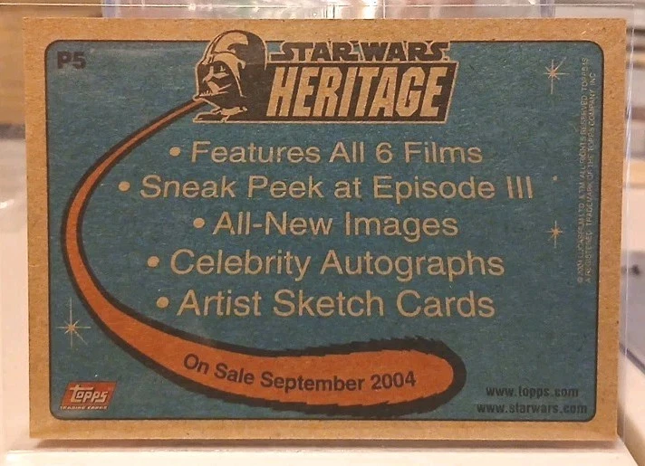 Star Wars Heritage Promo P5 The Empire Strikes Back NM 2004 Topps NSU Exclusive  - Image 2 of 2
