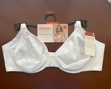 Warners Blissful Benefits White Underwire Unlined Cups Bra Size 38C New With Tag