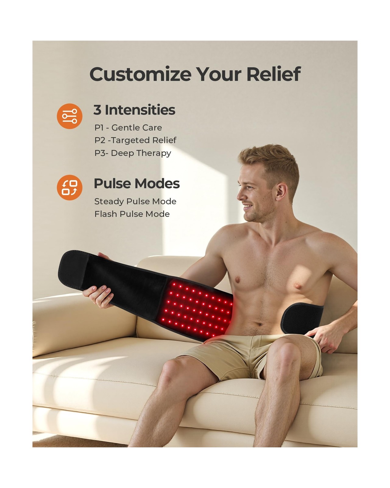 XASLA Red Light Therapy Belt, 660nm & 850nm Near Infrared Light The... Fast Ship