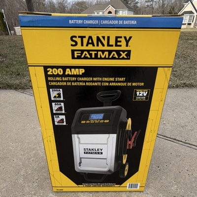 #ad Stanley Fatmax 200 Amp Rolling Battery Charger Engine Start BC200F 12V NEW $149.99
